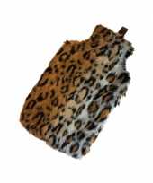 Rubberen kruik 2 liter met cheetah hoes