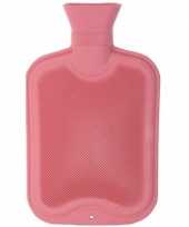 Rubberen winter kruik roze 2 liter